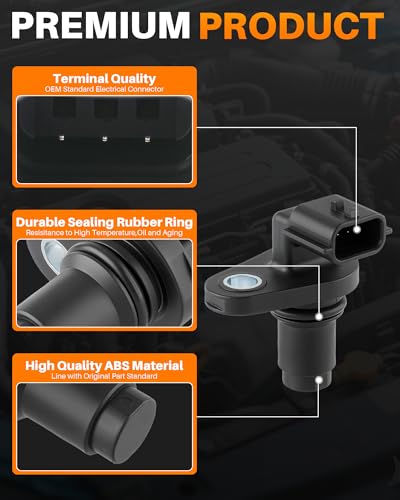MOTOALL Camshaft Position Sensor 23731JA11A 2Pcs Compatible with Nissan GTR Altima L4 Rogue L4 Maxima Murano Sentra Infiniti Q50 Q70 QX60 G25 G35 M35 EX35 FX35 JX35 Replaces 237311KC1A