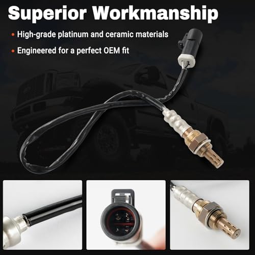4PCS 15717 Oxygen Sensor Upstream Downstream O2 Sensor Compatible with Ford F150 F250 F350 Ranger Escape Explorer Mustang Foucs Expedition Mazda Lincoln Jaguar Mercury Aston Martin Replace 15716 15718