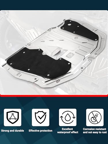 74110-TBA-A00 90674-TY2-A01 Engine Splash Guard Under Car Shield Cover Board Compatible with Honda Civic 2016 2017 2018 2019 2020 2021