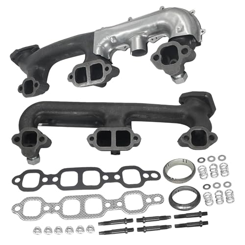 Exhaust Manifold Pair Left & Right Side Compatible With Chevrolet C1500 C2500 C3500 K1500 K2500 K3500 1988-1995 Compatible With GMC C1500 C2500 C3500 K1500 K2500 K3500 1988-1995 674-156 674-157