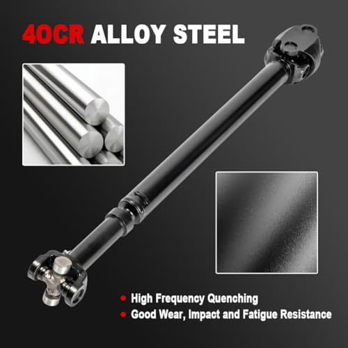 Dyfange 938-128 Front Drive Shaft Prop Shaft Driveshaft Assembly PropShaft 4WD Compatible with Cherokee 1987-2001 Comanche 1987 1988 1989 1990 1991 1992 Wagoneer 1987-1990 Replace 938128 53005542