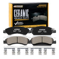 Ceramic Front Brake Pad Set Compatible with Cadillac Escalade/ESV/EXT/XTS;For Chevrolet Avalanche/Silverado/Express/Suburban/Suburban 1500/ Tahoe;For GMC Savana/Sierra/Yukon (D1363)