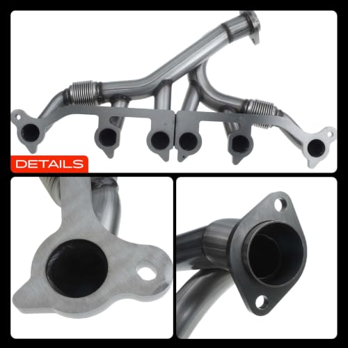 A-Premium New Stainless Steel Exhaust Manifold Kit W/Gaskets Fit for Jeep Grand Cherokee 1993-1998, Wrangler 1991-1995 1997-1999, Cherokee 1991-1999, Comanche, TJ, 4.0L, Replaces 33007072, 4883385