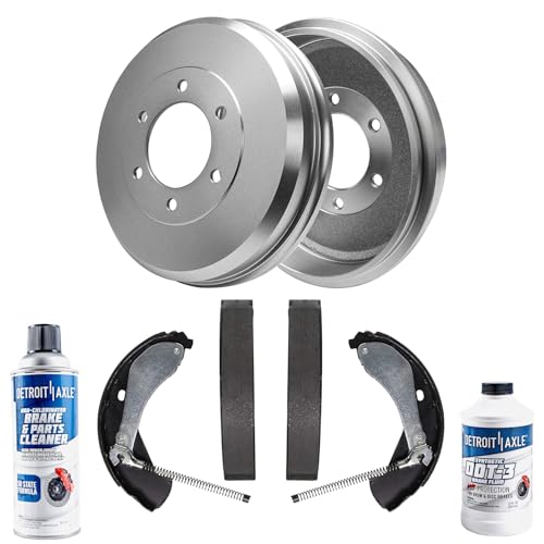 Detroit Axle - 6pc Rear Brake Kit for 2004-2008 Chevy Colorado GMC Canyon 2006 Isuzu i-280 i-350 2007-2008 i-290 i-370, Brake Shoes Brakes Drums Replacement
