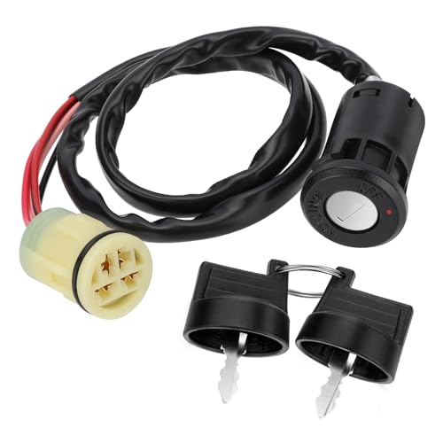 M MATI Ignition Key Switch for Honda Foreman 450 500 520 Rancher 350 400 420 Rincon 650 680 Rubicon 500 520 1998-2024 35100-HR6-A61