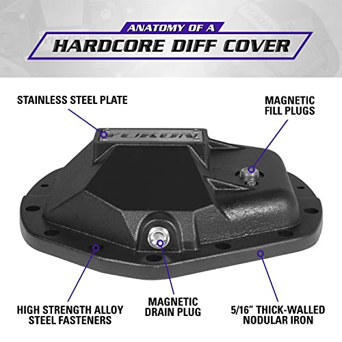 Yukon Gear and Axle Hardcore Diff Cover Compatible with 11.5" & 11.8" GENEMOTO, DODG Ram Differentials YHCC-AAM11.5