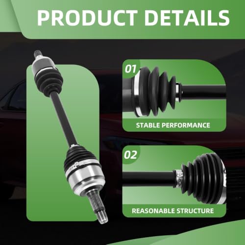 Yunnergo Front Driver CV Axle Compatible with Civic 2006-2011 66-4232