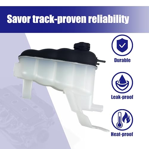 CNPUERV Pressurized Coolant Reservoir Tank with Cap & Sensor Port for Chevy Silverado 1500/2500HD, Tahoe, Suburban, GMC Sierra 1500/2500HD, Yukon & Escalade 2014-2020, Replace 603-973 22856231