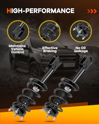 272621 272620 Front Struts Shocks for Ford Explorer AWD, OCPTY Complete Strut Spring Assembly Fits for Ford Explorer 2011 2012 2013 for Ford for Explorer Auto Struts Sets Amortiguadores - Set of 2