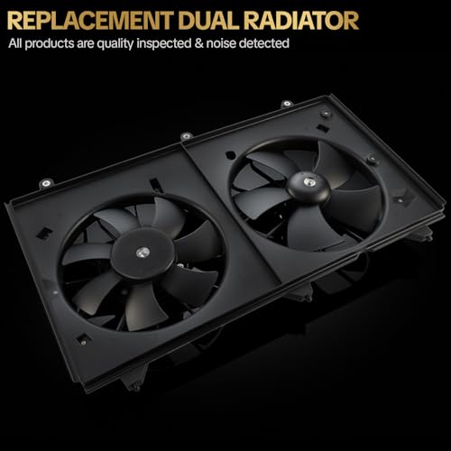 AUTISTOP 620-225 AC Condenser Cooling Radiator Fan Assembly Fits for 2003 2004 2005 2006 2007 Accord L4 2.4L Gas 620225 630840