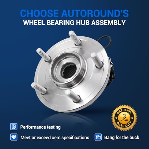 Autoround 513273 Front Wheel Hub and Bearing Assembly Compatible with 2008-2016 Dodge Grand Caravan, 2008-2016 Chrysler Town & Country, 2009-2014 VW Routan, 2012-2015 Ram C/V