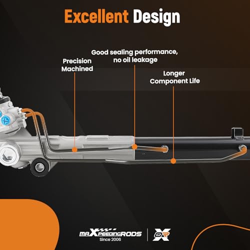 maXpeedingrods Hydraulic Power Steering Rack and Pinion for Toyota Sequoia 2001-2007, Tundra 2000-2006, Replace 26-1618, 80-00806AN, 244-0097, 442500C010