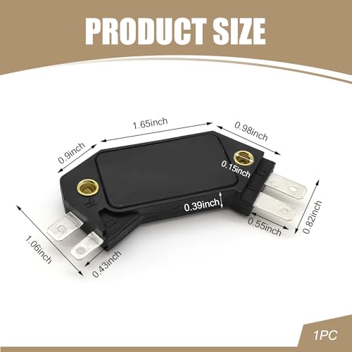 Gseigvee 1 PC Automobile Ignition Module, Engine Ignition Control Module Replacement Parts 1190357 8131941, 4 Pin Design Standard Repair Accessories, Compatible with Most Cars Models (Black)