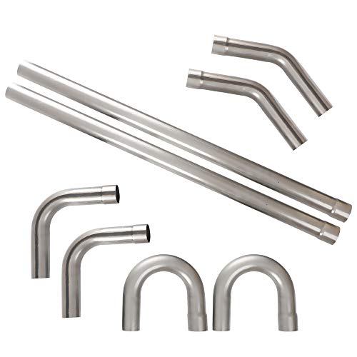 2'' Mild Steel Exhaust Pipe Kit, 2'' OD Exhaust Pipe, 8PCS