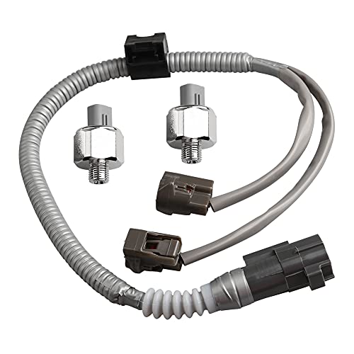 WMPHE Compatible with 2 PCS 89615-12090 Knock Sensor with Wiring Harness Kit Toyota Highlander Camry Avalon Sienna 2001 2002 2003 2004, Lexus ES300 RX300 2000 2001 2002 2003 Knock Sensor