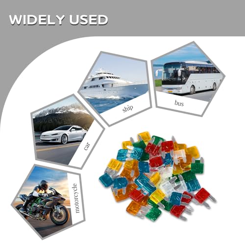 Rebvugr 120PCS Car Fuses Assortment Kit, Automotive Fuse, Auto Blade Fuse Kit with Puller Tool, Mini Fuses(2A/3A/5A/7.5A/10A/15A/20A/25A/30A/35A) Replacement Fuse for Car RV Truck Motorcycle Marine