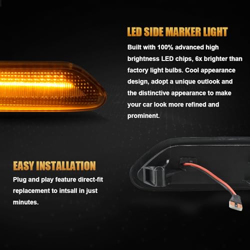 LED Side Marker Lights for Mini Cooper R60 R61 Countryman Paceman 2011-2016