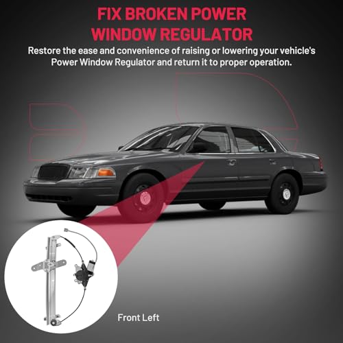 BDFHYK 741-664 Power Window Regulator with Motor Front Left for 1992-2011 Crown Victoria 1992-2010 Mercury Grand Marquis 2003-2004 Mercury Marauder 2005 2006 2007 2008 2009 2010 2011