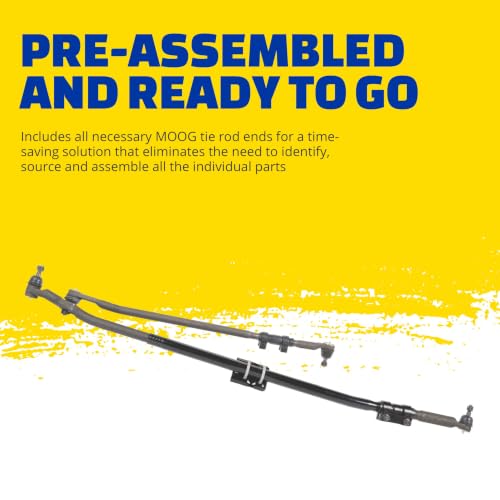 MOOG Front Alignment Caster/Camber Kit - Jeep Wrangler Steering Assembly - Steering Rod Assembly with Tie Rod Ends Set for Precise Handling & Durability - For Jeep Wrangler