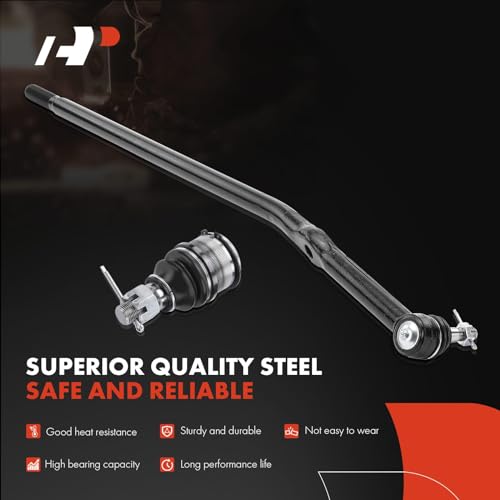 A-Premium Set of 10, Upper Lower Ball Joint, Inner Outer Tie Rod End, Steering Drag Link, Adjusting Sleeve Compatible with Ford E-250, E-250 Econoline, E-350 Club Wagon, E-350 Econoline, E-350/450 SD