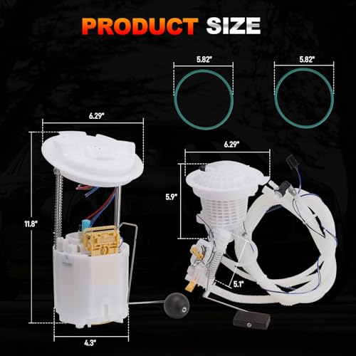 Electric Fuel Pump Module with Sending Unit Compatible with 2005-2015 Chrysler 300,Dodge Challenger Charger Magnum Left Driver Side & Right Passenger Replaces# 5136023 5136022 E7192M E7264A
