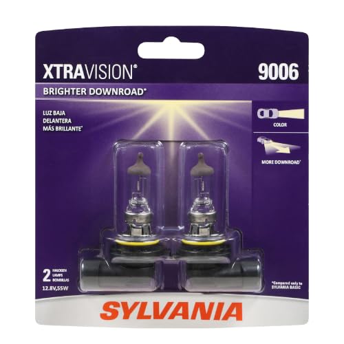 SYLVANIA - 9006 XtraVision Halogen Headlight Bulb - High-Performance Car Headlight - Replacement Halogen Light - For Automotive - 2 Bulbs