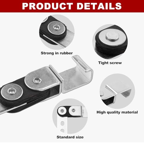 joytrace 3" Exhaust Hangers Kit 12PC - 360° Swivel Clamps with Adjustable 2/4 Hole Brackets & 9.5" Bend Rods, Zinc Coated Complete Set for Muffler Pipe