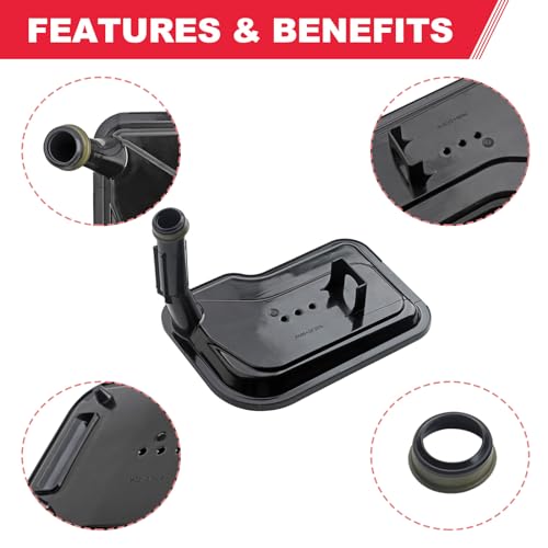 6L80E 6L90E Automatic Transmission Filter Kit Fits for Chevy Express Silverado 1500 2500 3500 Suburban Cadillac Escalade XLR STS SRX GMC Canyon Savana Sierra Yukon Replaces# 24236933 24236517