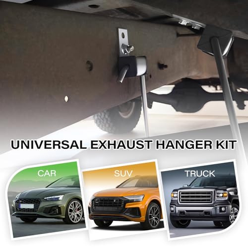 4 Pcs Heavy Duty Exhaust Hanger Rod - 3/8" Rod 10" Long - Muffler Hanger Exhaust Hanger, Universal Use Exhaust Hanger for Car Exhaust System
