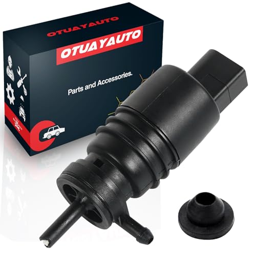 OTUAYAUTO Windshield Washer Pump Replacement for BMW E46/E39/E36 M3 M5 X3 X5 Z3 Z4 Z8, Ram 1500 2013-2017 Chevrolet, Audi Replaces OEM 67128362154, 67128377612, 21323-232316B