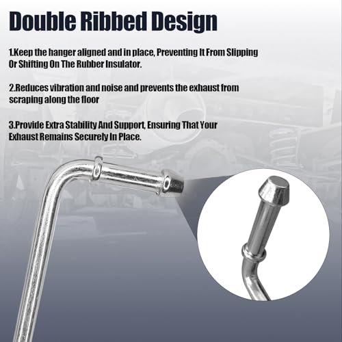 90° Bend Universal Exhaust Hanger Rods Fit for Wide Range of Exhaust Pipes 8 Inch Weld Bracket Kit- 4 Pack