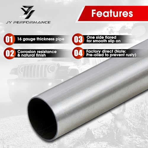 2'' Mild Steel Exhaust Pipe Kit, 2'' OD Exhaust Pipe, 8PCS
