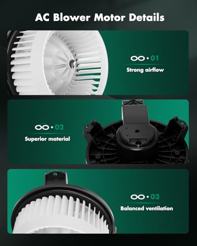 SCITOO HVAC Heater Blower Motor Front 700203 For Acura For MDX,For Buick For Lucerne,For Chrysler For Sebring,For Dodge For Journey,For Ford For Edge,For Honda For Accord,For Jeep For Wrangler