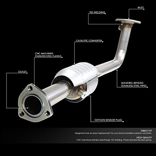 DNA MOTORING Factory Style Catalytic Converter Exhaust Pipe Compatible with 01-05 Civic EX GX, OEM-CONV-018