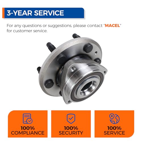PAROD Pair 513277 Wheel Bearing and Hub Assembly Front/Rear Compatible with 08-17 Buick Enclave, 09-17 Chevy Traverse, 07-16 GMC Acadia, 07-10 Saturn Outlook 6 Lugs w/ABS