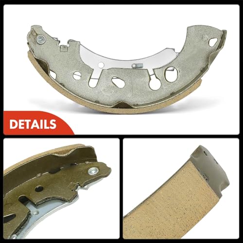 A-Premium 10.67 inch (271mm) Rear Brake Drums + Ceramic Shoes Set Compatible with Select Nissan Models - Sentra 2013-2019 2021-2023, 6-PC Set