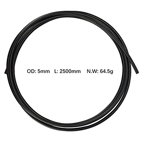 CYSKY Bike Hydraulic Brake Hose Kit 2500mm for Shimano BH59 BH90 Sram Avid System, Included 8 Bike Brake Olive and 8 Brass Connecting Insert (Black)