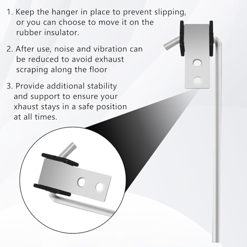 4 Pcs Heavy Duty Exhaust Hanger Rod Universal Use Exhaust Hanger 3/8" Rod 10" Long