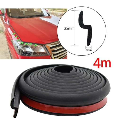 AUTOXBERT 4M/13ft Z Shape Car Window Door Rubber Seal Strip Edge Trim Guards Hollow Weatherstrip for Car Window Door Engine Cover