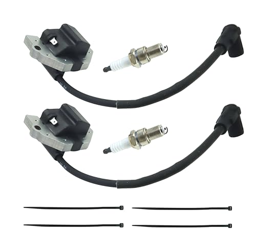 2 Sets of 21171-0745 Ignition Coils Module for Kawasaki FH721V FH601V FH641V FH661V FH680V Lawn Mowers Engine with Spark Plug,Replaces for KM 21171-0742 21171-0713 21171-7039