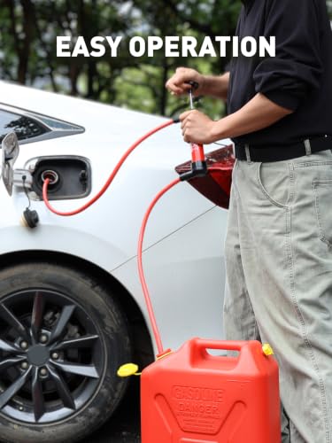 Cordless Fuel Transfer Pump, Gas Siphon Pump for Gasoline, Hand Siphon Pump