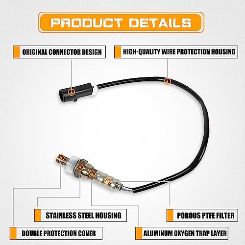 O2 Oxygen Sensor 15717 Downstream Upstream Compatible with Ford F150 F250 F350 Ranger Escape Explorer Lincoln Mazda Mercury Replaces 15716 15718 Set of 4