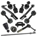TRQ Front Steering Suspension Kit Ball Joint Drag Link Sway Bar Stabilizer Link Tie Rod Tie Rod Adjusting Sleeve Track Bar Bushing Compatible with 2008-2010 Ford F-250 Super Duty F-350 Super Duty 4WD