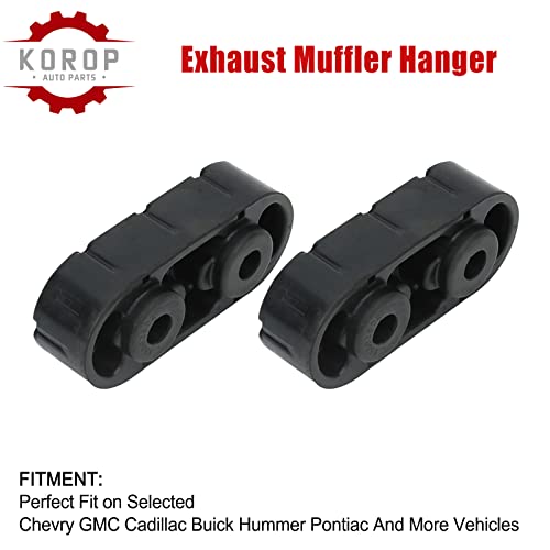 Exhaust Muffler Hanger Insulator (2pcs) 15092802 Fits for chevy Express Suburban Silverado 1500 2500 3500 HD,for Yukon Savana Sierra 1500 2500 3500 HD,for Cadillac Escalade,Muffler Tailpipe Hanger