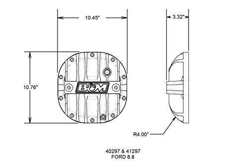 B&M 40297 Cast Aluminum Rear End Differential Cover