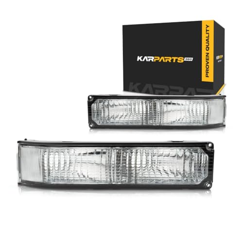 CarLights360: For 1988-2000 Chevy GMC C2500 Turn Signal/Parking Light Assembly Driver and Passenger Side Pair | GM2520104 GM2521104 Vehicle Trim: w/Sealed Beam Headlamp