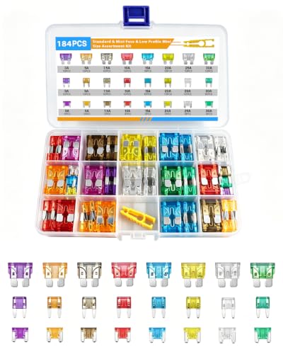 184PCS Car Fuses Assortment Kit - Automotive Fuses for RV Camper Truck Boat