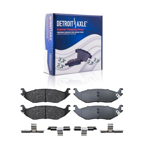 Detroit Axle - Brake Kit for 2002-2005 Dodge Ram 1500, 2004-2006 Durango, Front & Rear Disc Brake Rotors Ceramic Brakes Pads Replacement : 13.23" inch Front Rotor