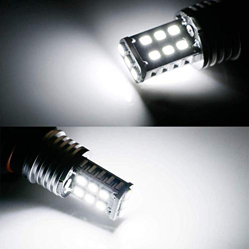 iJDMTOY OEM-Spec Clear Lens Fog Light Assemblies with Xenon White LED Bulbs Upgrade Compatible With GMC 2007-2013 Sierra 1500 2500 3500