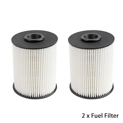 5.9 Cummins Fuel Filter (2Pcs) Fits for 2000-2009 Dodge Ram 2500 3500 5.9L Cummins Turbo Diesel Replaces# 68001914AA, 68001914AB, 5015581AA, 5015581AB, 33585XE